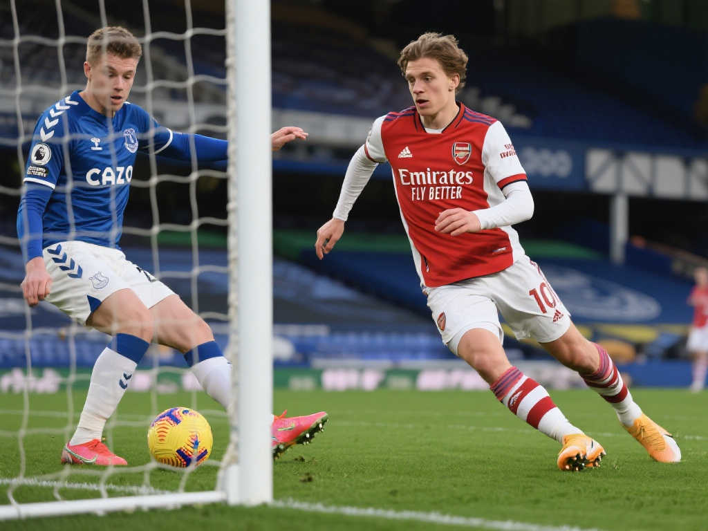 【英超】厄德高险些破门 阿森纳战平埃弗顿0-0